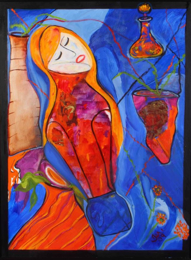 Lady with Vases by Teri Levine