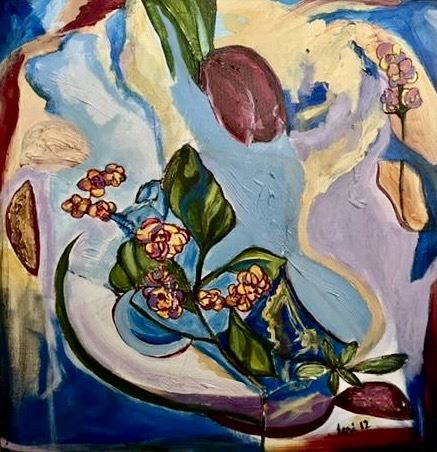Orchids in the Garden by Teri Levine