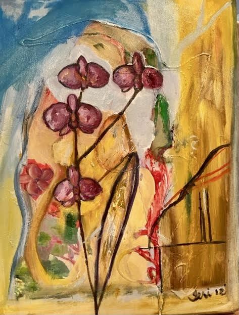 Orchids in the Garden by Teri Levine