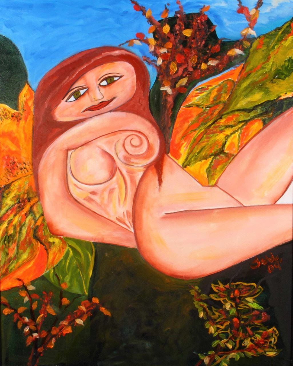 Reflecting in the Garden by Teri Levine
